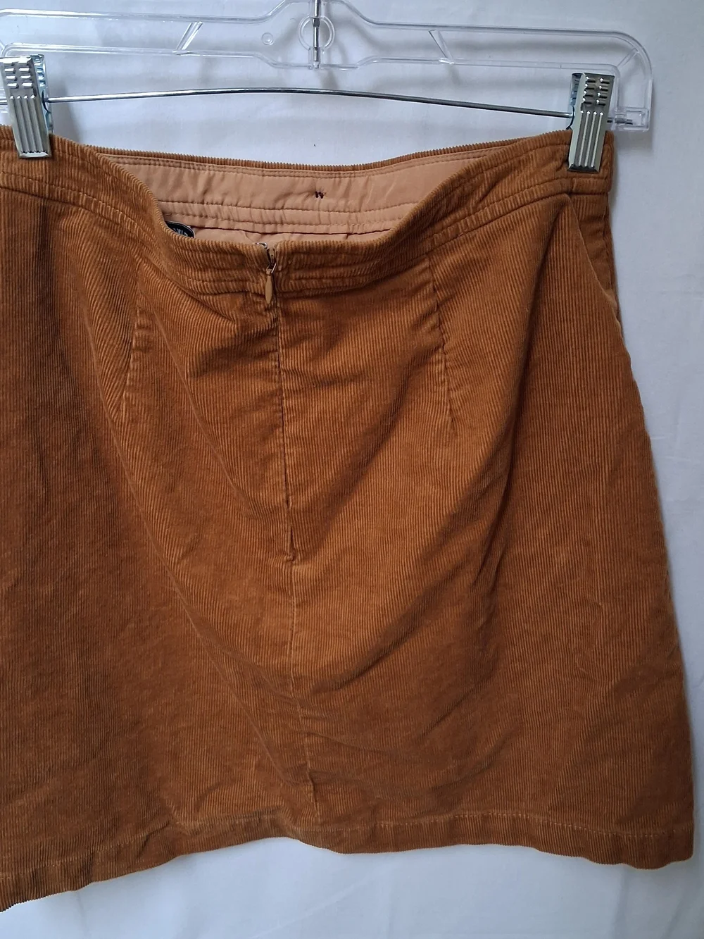 J.Crew Corduroy Mini Skirt Brown Button Front Pockets Size 4